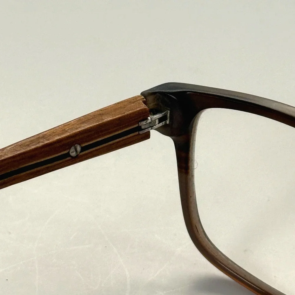 A&A OPTICAL‎ Cremieux Eyeglasses Frame Only 51-18-140 Wood/Plastic Brown